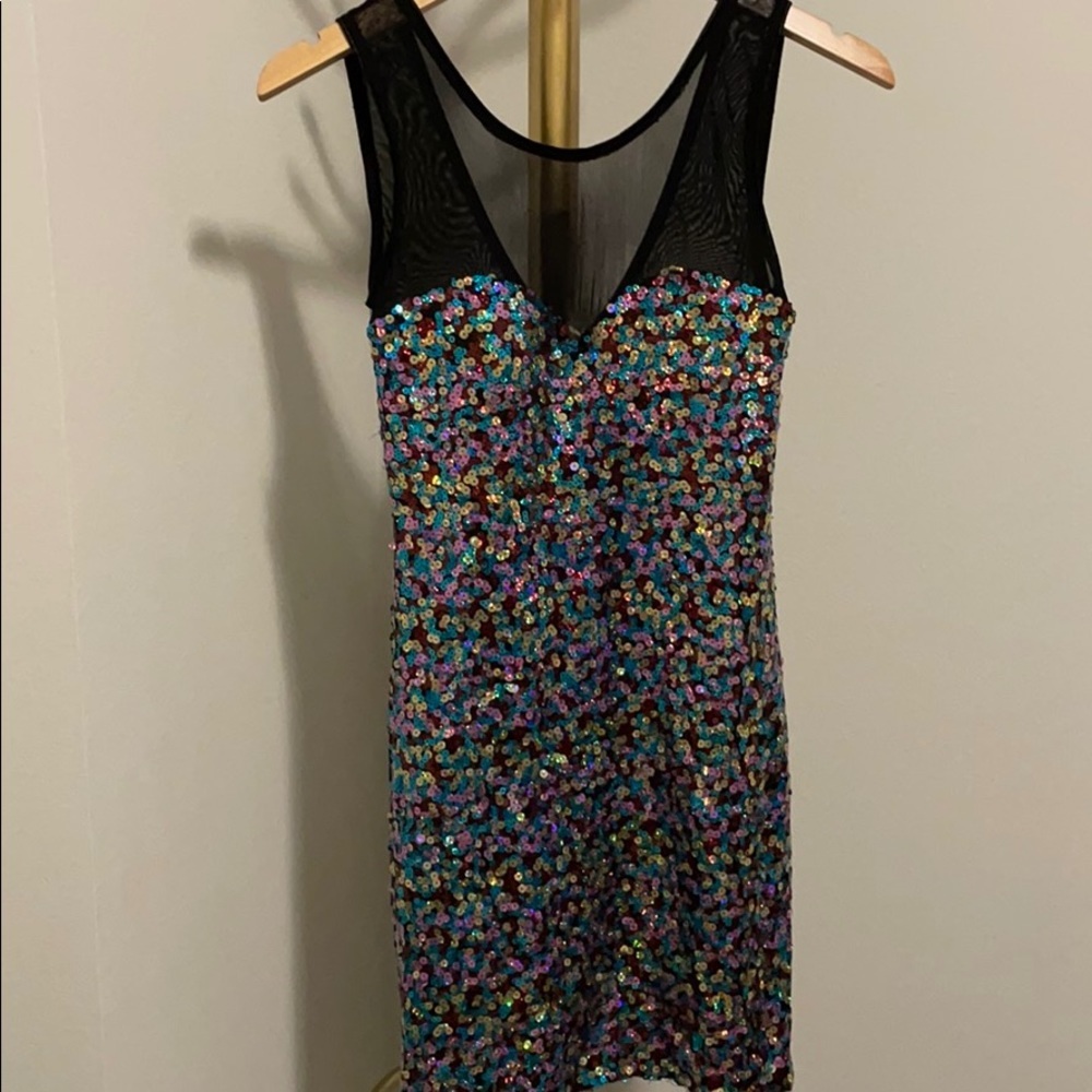 Colorful sequin body con - Picture 2 of 6